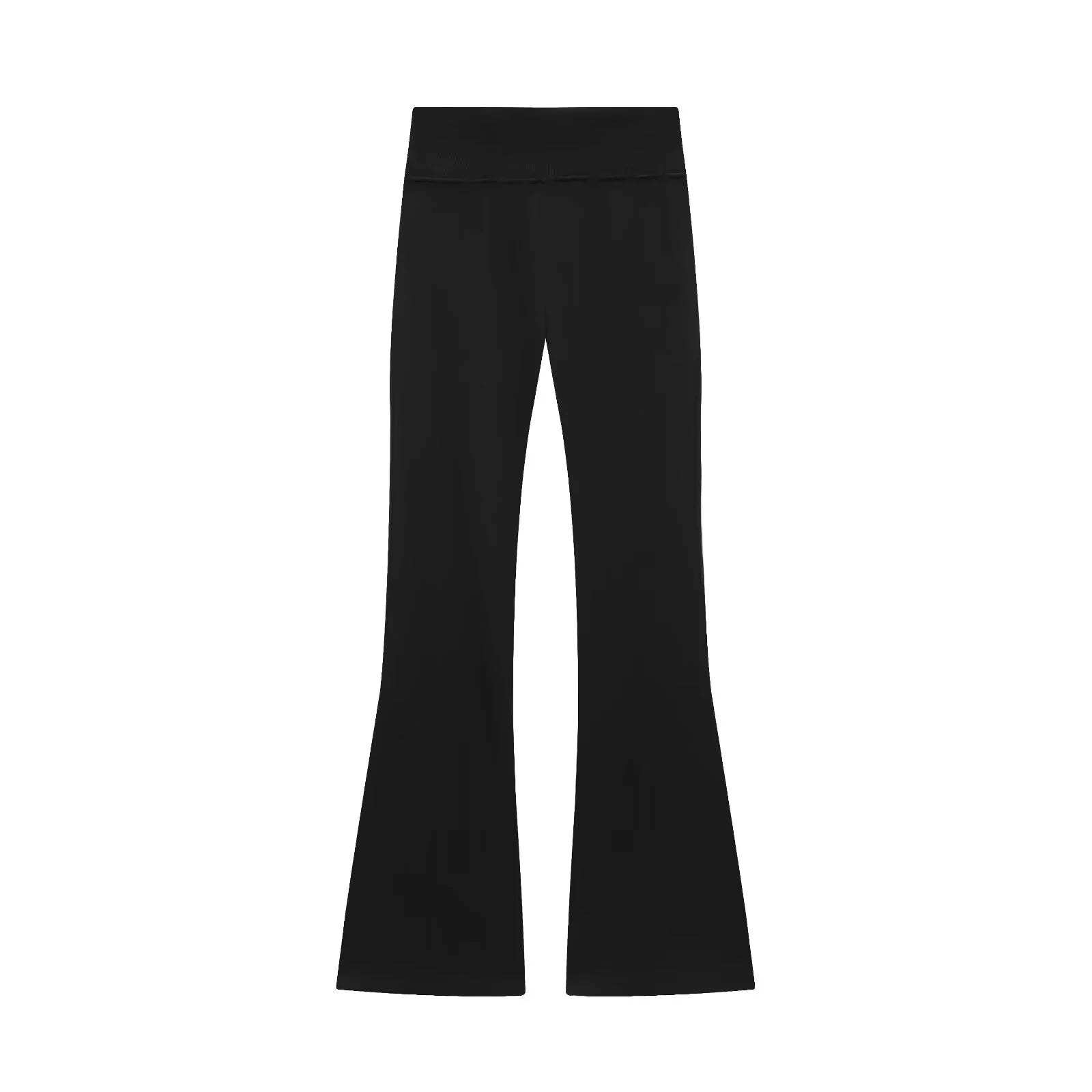 2025 Autumn New Women's Casual Lapel Long-Sleeved Zipper Fleece Jacket + High-Waisted Terry Flared Trousers